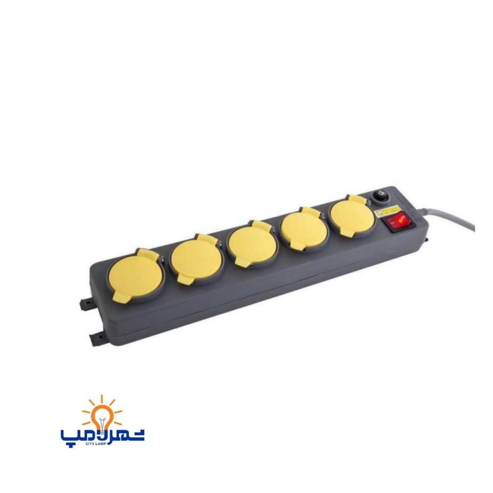 5 خانه فیوزدار درب دار مدل FE587 پارت الکتریک