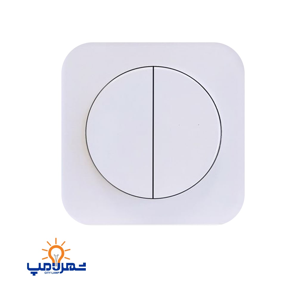 کلید دو پل آدا پلکسی سفید دلند الکتریک