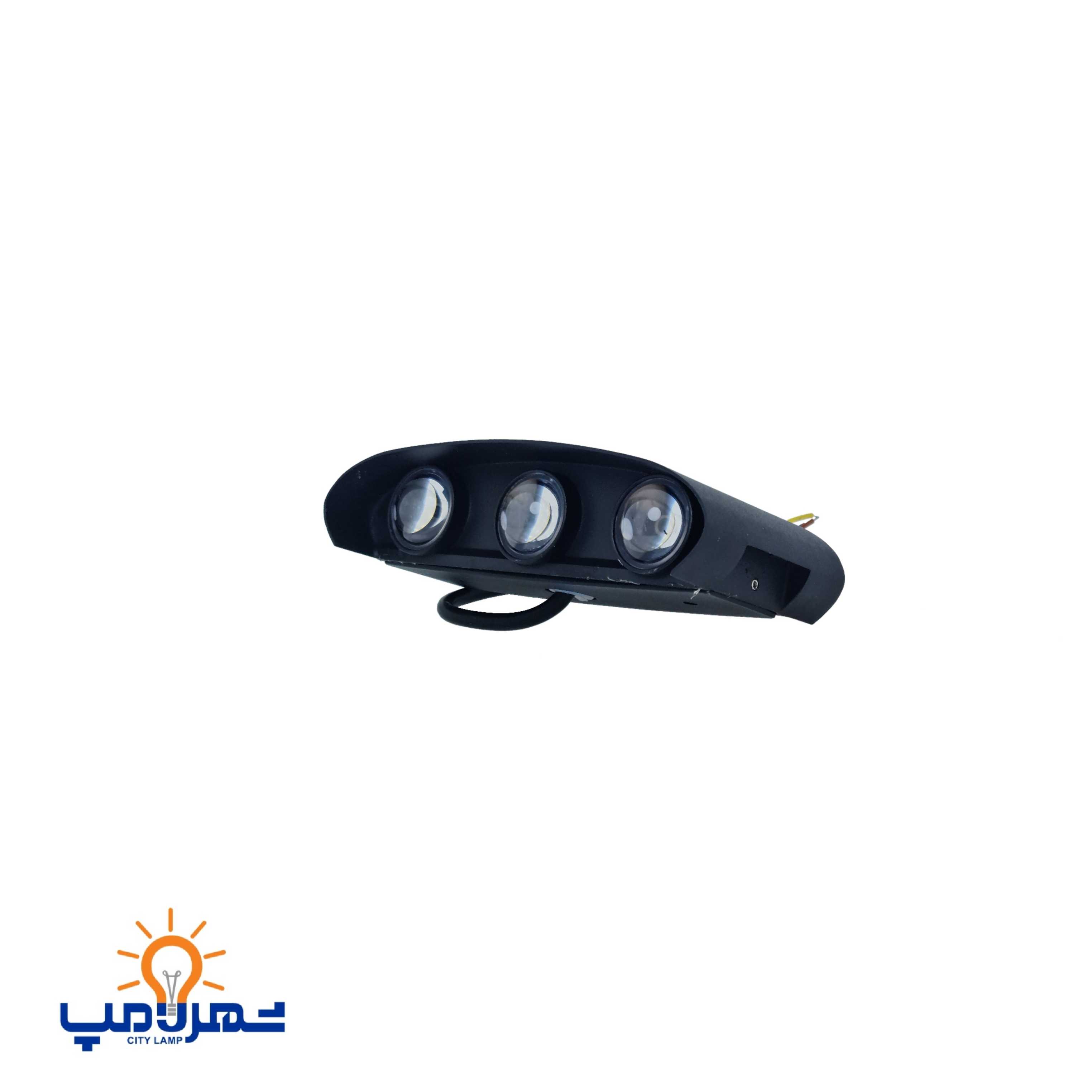 چراغ دیواری داخلی 12 وات بدنه مشکی مدل دکورا  ای دی سی