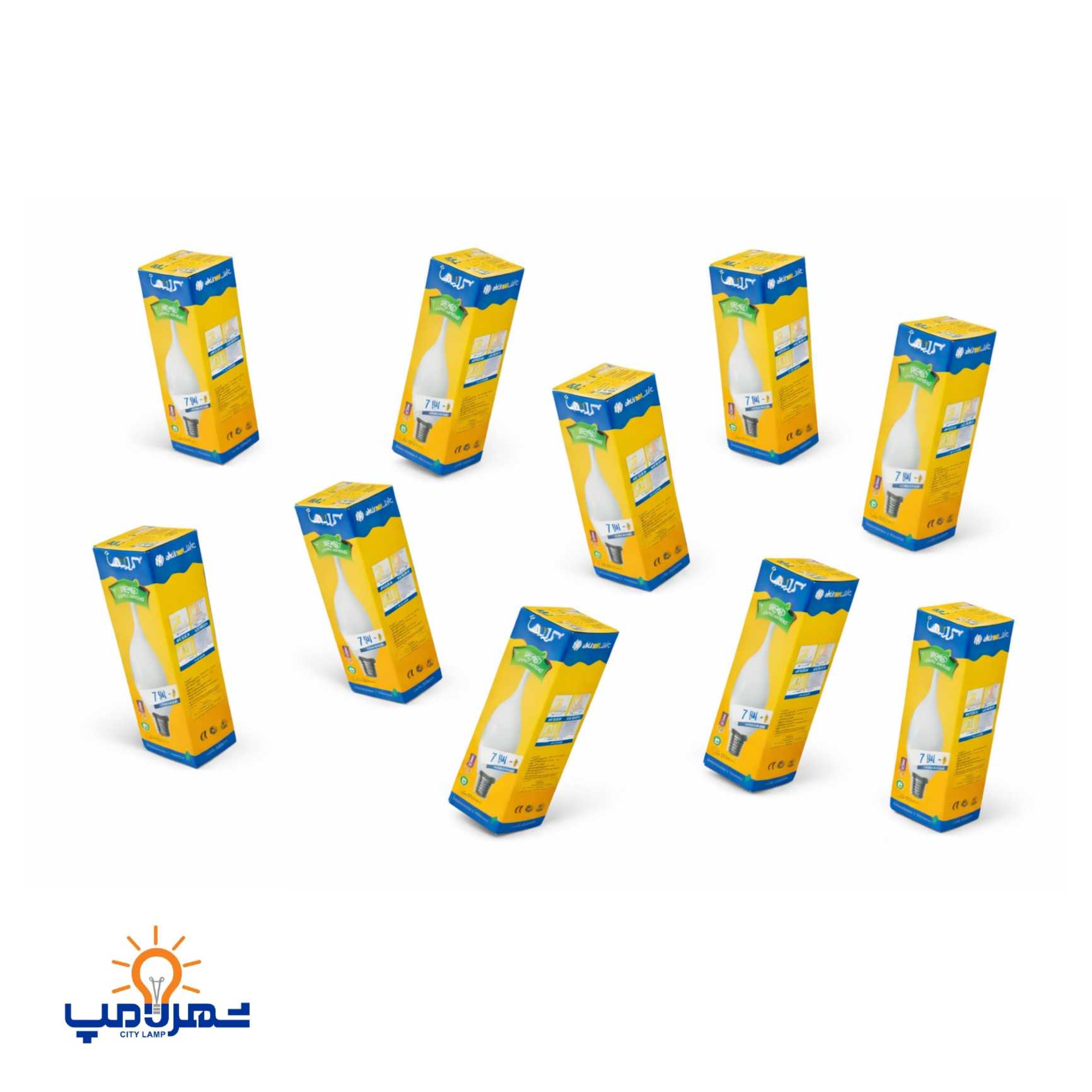 لامپ ال ای دی 7 وات مدل اشکی افراتاب بسته 10 عددی