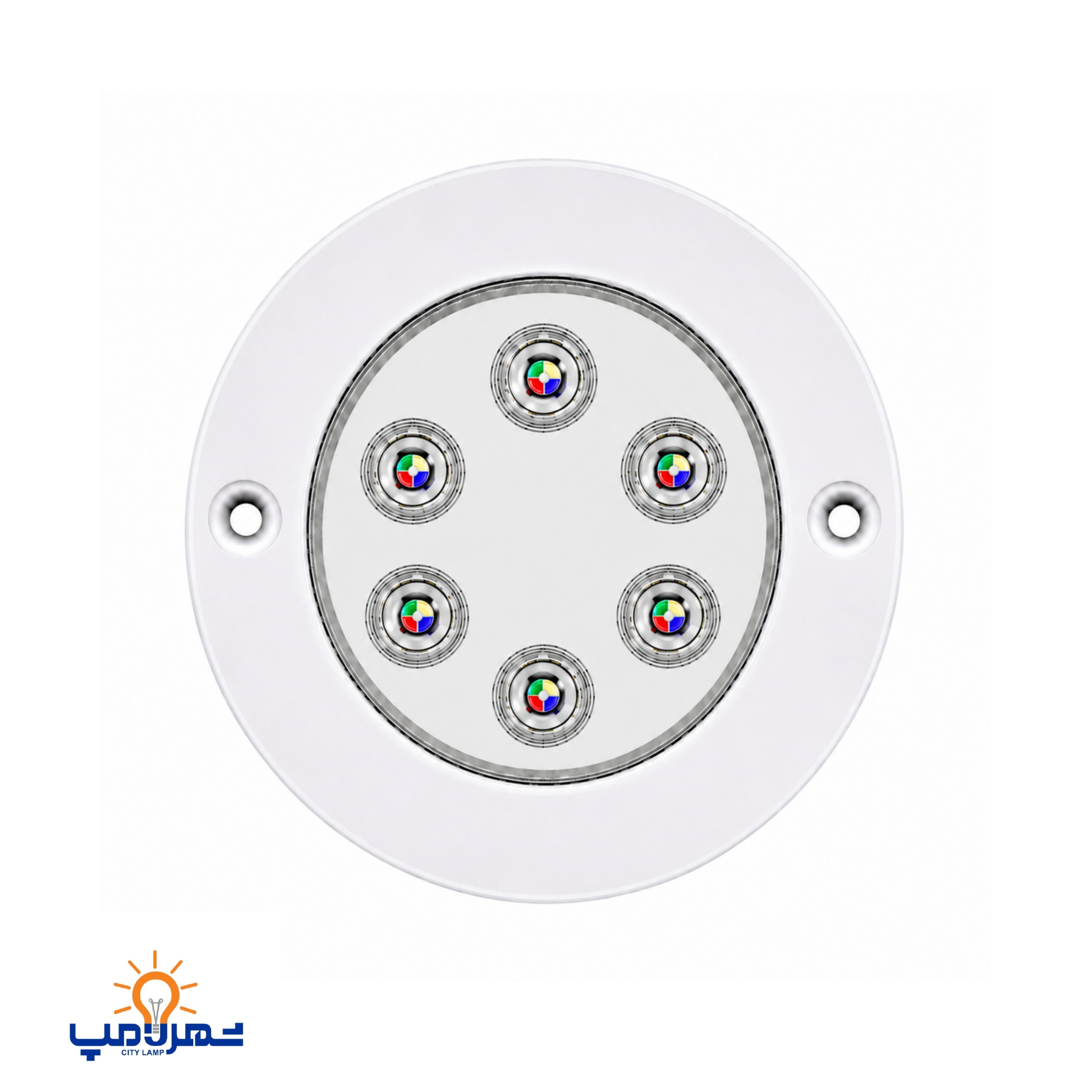 چراغ استخری توکار فول کالر 18 وات با رنگ استاتیک کوره ای ضد کلر 18TOEF برند Emax
