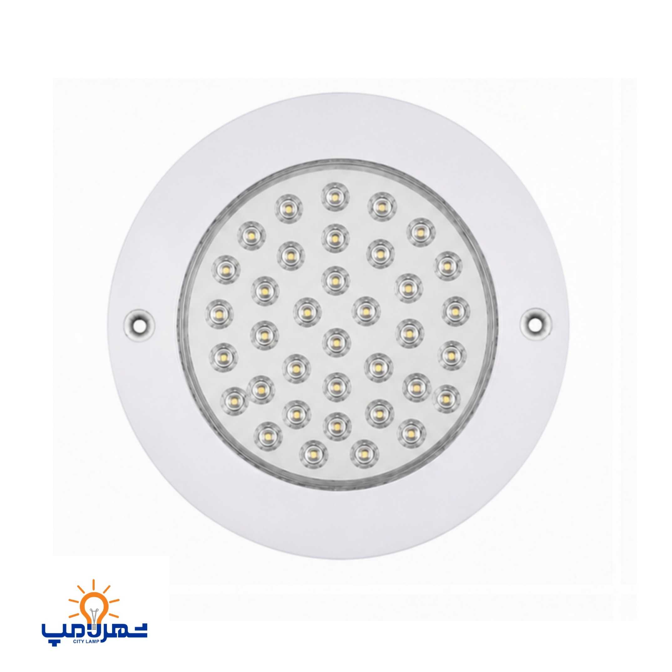 چراغ استخری توکار تک رنگ 36 وات با رنگ استاتیک کوره ای ضد کلر 36TOE برند Emax