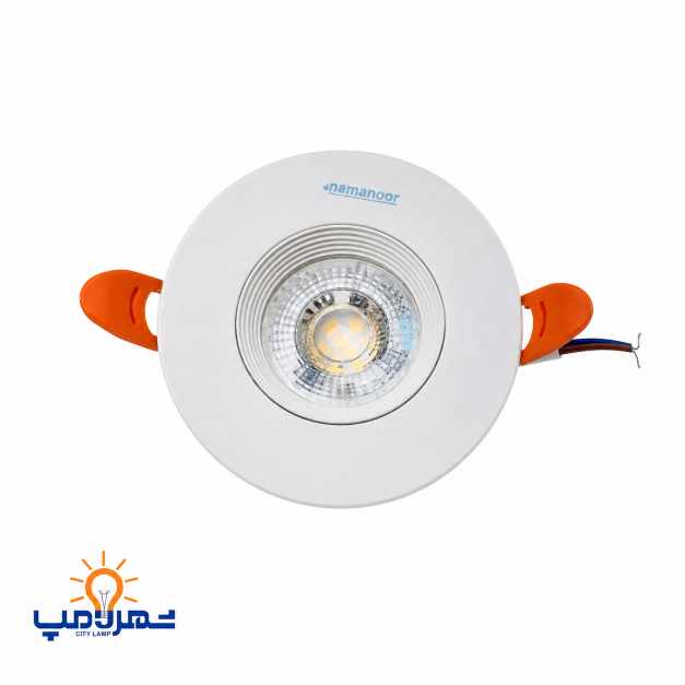 چراغ سیلندری ۶ وات لنزدار توکار گرد نمانور