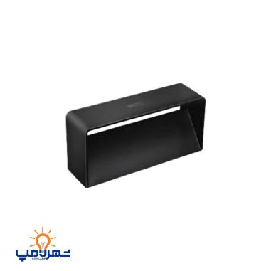 چراغ دیواری روکار12 وات مدل مستطیل بدنه مشکی ای دی سی