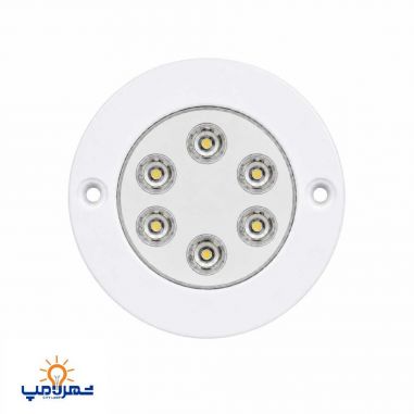 چراغ استخری توکار تک رنگ 6 وات با رنگ استاتیک کوره ای ضد کلر 6TOE برند Emax