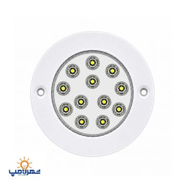 چراغ استخری توکار تک رنگ 12 وات با رنگ استاتیک کوره ای ضد کلر 12TOE برند Emax