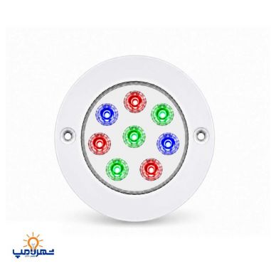 چراغ استخری توکار مولتی کالر 9 وات با رنگ استاتیک کوره ای ضد کلر 9TOEM برند Emax