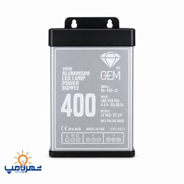 منبع تغذیه 12ولت سوییچینگ 400ولت 33آمپر جم GEEM