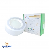 چراغ سقفی 3حالته روکار 12*3 وات پارس شعاع توس(وسط سفید دور آفتابی)