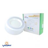 چراغ سقفی 3حالته روکار 12*3 وات پارس شعاع توس(وسط سفید دور آفتابی)